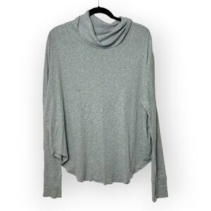 TNA Grey Long Sleeve Cowl Neck Top L